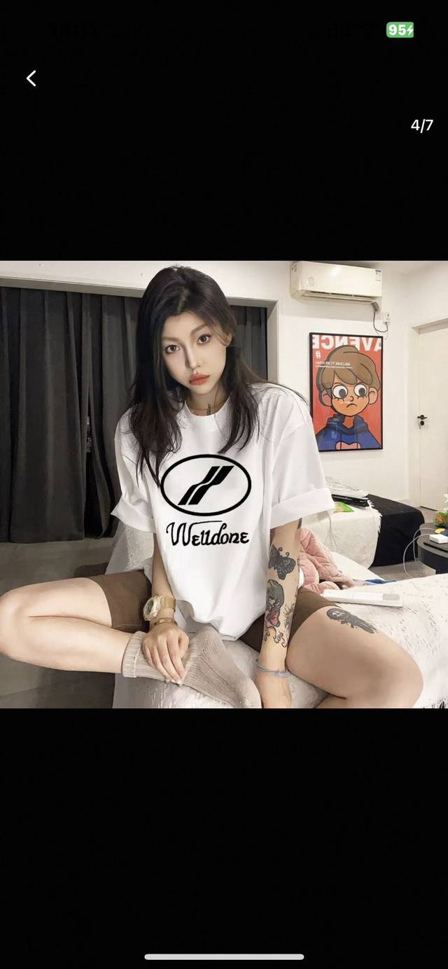 新款短袖 6677 Welldone 印花短袖 胸前有标志性的图案Logo，。Welldone原版面料 网红 明星同款 高版本 高品质纯棉面料非常舒服 时尚又个