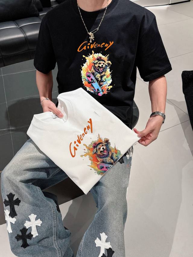 Givenchy纪梵希 2025年春夏新品上新 三标齐全 纯棉圆领短袖T恤 好货不用过多介绍 看细节 专柜码数 M-Xxxl 175 140建议L