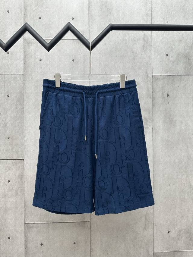 Dior 迪奥 2025Ss新款经典满印提花Logo休闲短裤 尺码：S M L Xl