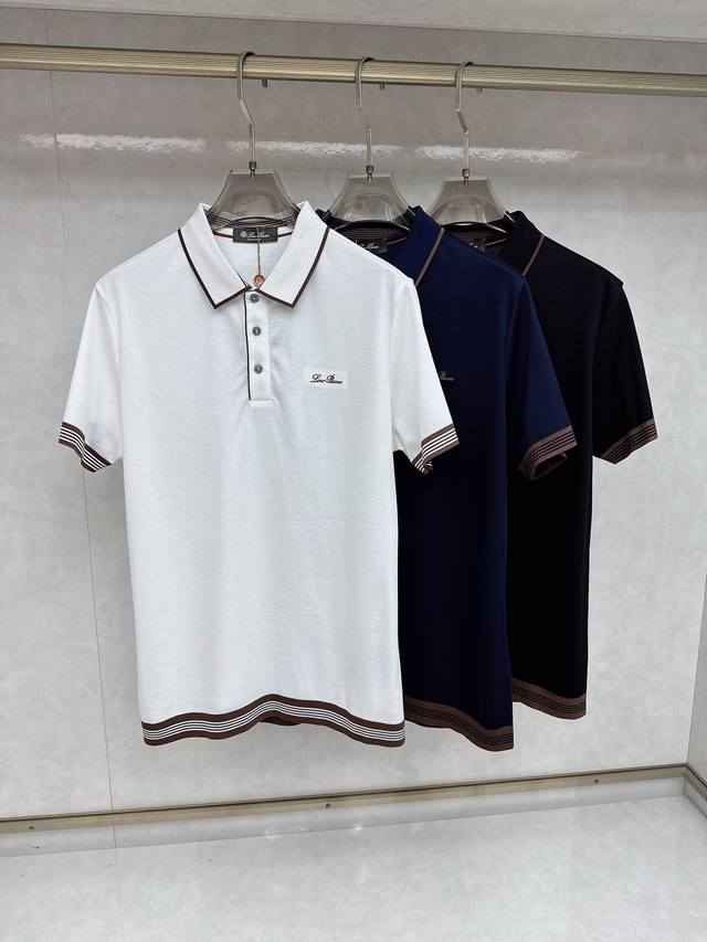 Lp2560夏季新款首发最新款翻领短袖 高端订制 设计前卫时尚！品牌Logo重工艺设计 高端定制伊利特面料.手感柔软.穿着舒适.级别精致车线.做工精细.上身效果