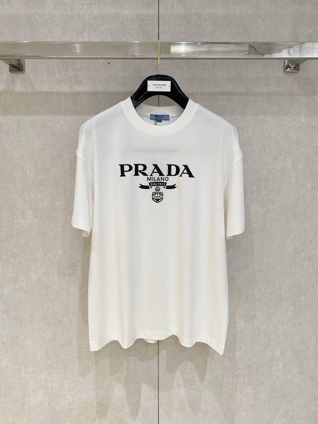 Prad 普拉达 2025春夏纯棉短袖 码数：M-3Xl