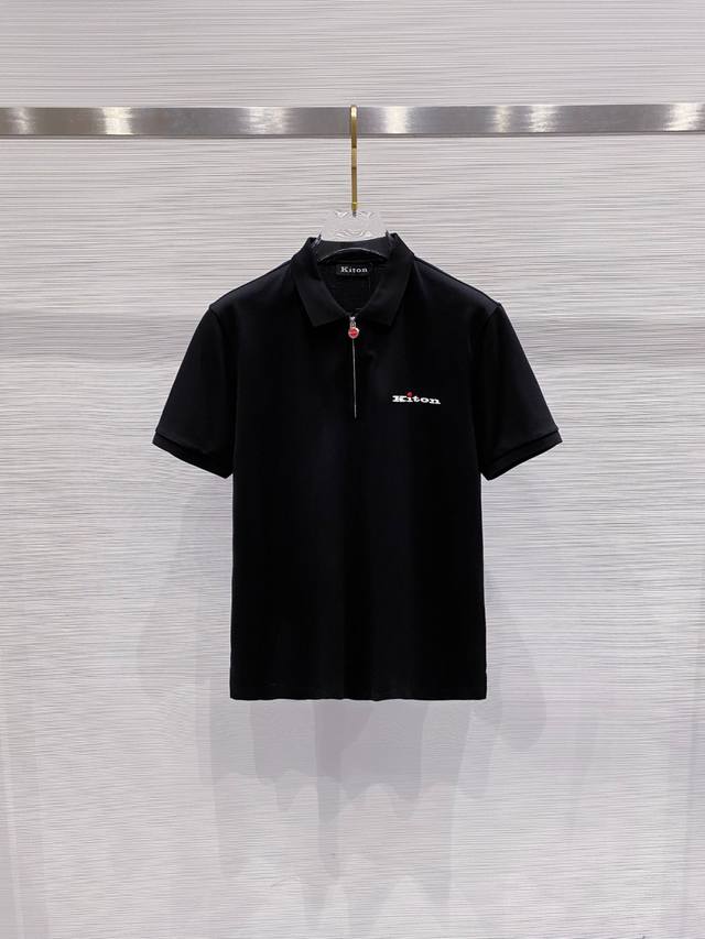 Kiton2025Ss夏季新款 Logo男士翻领Polo衫！经典商务男款，高端男装的天花板级别的商务男款！简约时尚大气不失优雅，单穿内搭体面过人，品质控 细节控