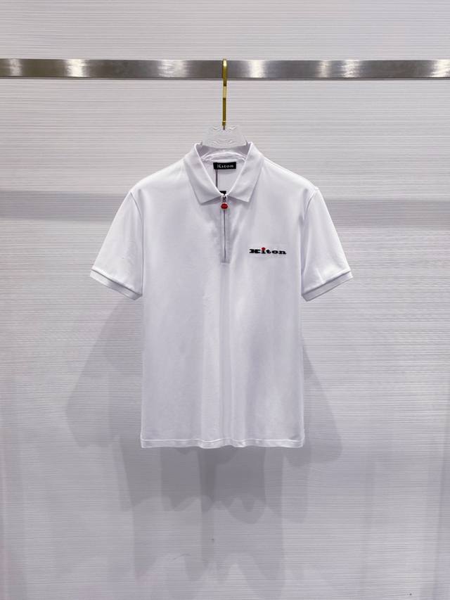 Kiton2025Ss夏季新款 Logo男士翻领Polo衫！经典商务男款，高端男装的天花板级别的商务男款！简约时尚大气不失优雅，单穿内搭体面过人，品质控 细节控
