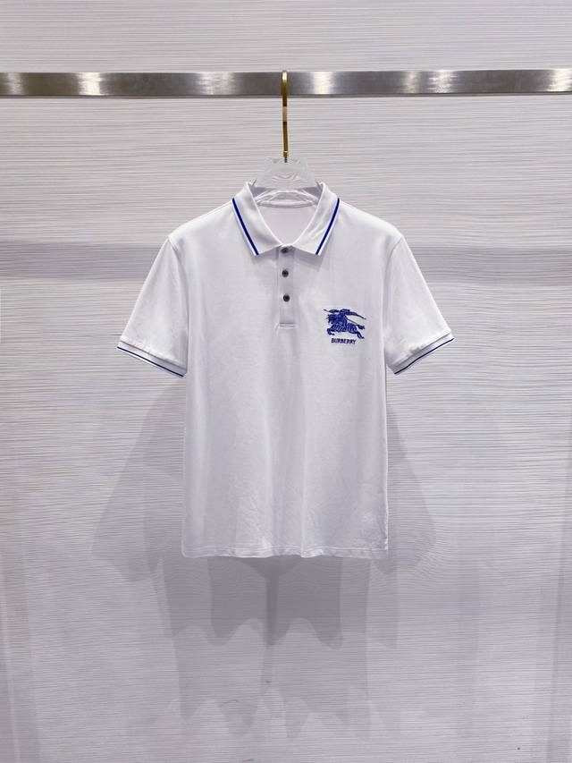 巴宝莉 2025Ss夏季新款 Logo男士翻领Polo衫！经典商务男款，高端男装的天花板级别的商务男款！简约时尚大气不失优雅，单穿内搭体面过人，品质控 细节控的