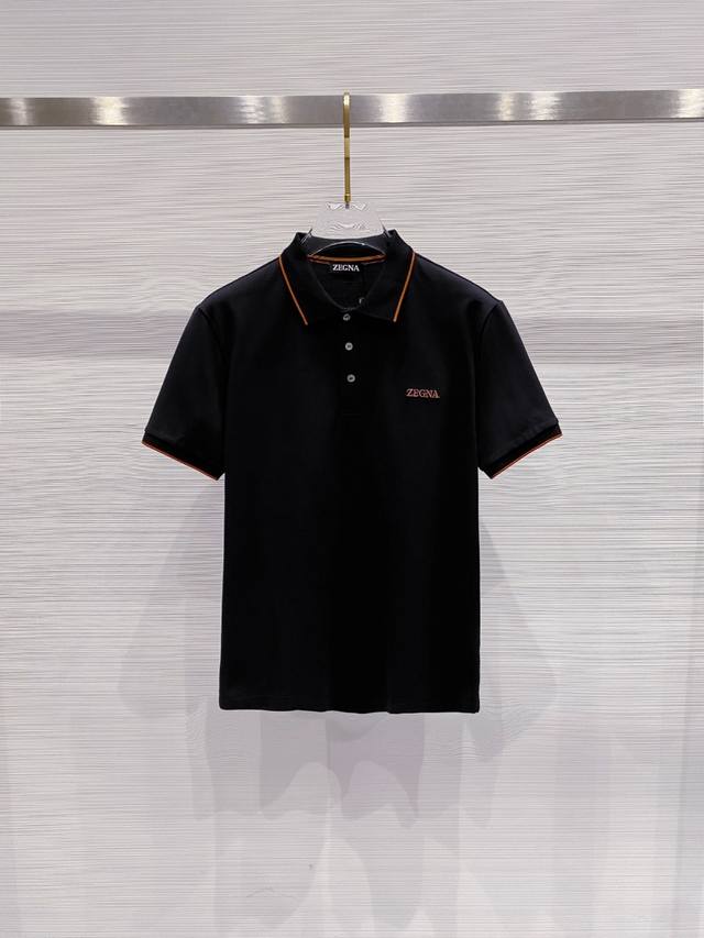 杰尼亚 2025Ss夏季新款 Logo男士翻领Polo衫！经典商务男款，高端男装的天花板级别的商务男款！简约时尚大气不失优雅，单穿内搭体面过人，品质控 细节控的