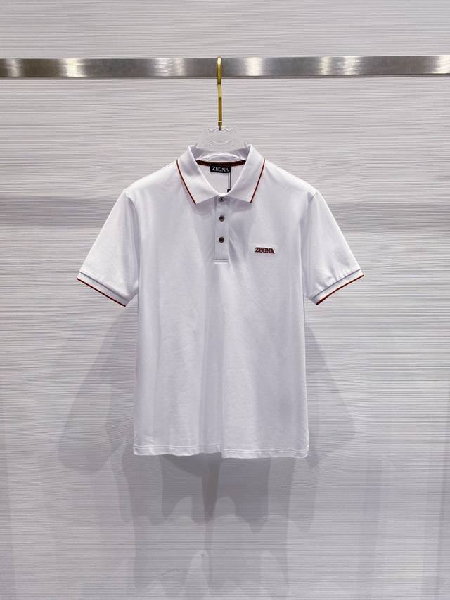 杰尼亚 2025Ss夏季新款 Logo男士翻领Polo衫！经典商务男款，高端男装的天花板级别的商务男款！简约时尚大气不失优雅，单穿内搭体面过人，品质控 细节控的