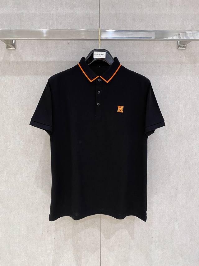 新品上市 爱马仕 2025Ss夏季新款字母Logo男士翻领Polo衫！经典商务男款，高端男装的天花板级别的商务男款！简约时尚大气不失优雅，单穿内搭体面过人，品质
