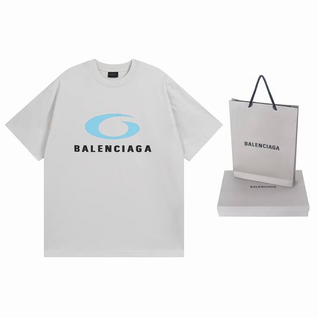 实拍图 顶级版本.官网品质 Balenci*Ga 巴黎.Ss24最新款，Loop Sports Icon印花短袖T恤.砖柜同步.第一时间正品研制，欢印对比！面料