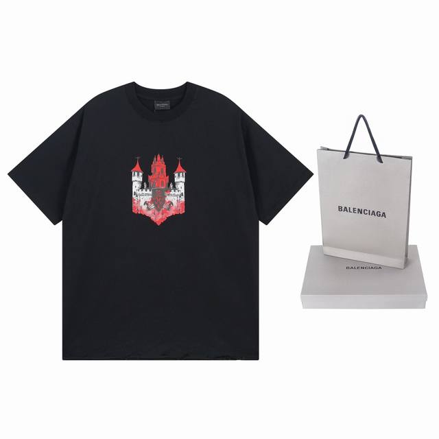细节图 顶级版本.官网品质 Balenci*Ga 巴黎Balenci*Ga#新款， 最新图案直喷印花，磨烂破坏做旧短袖T恤.砖柜同步。做旧磨烂Zp一致，欢迎对比