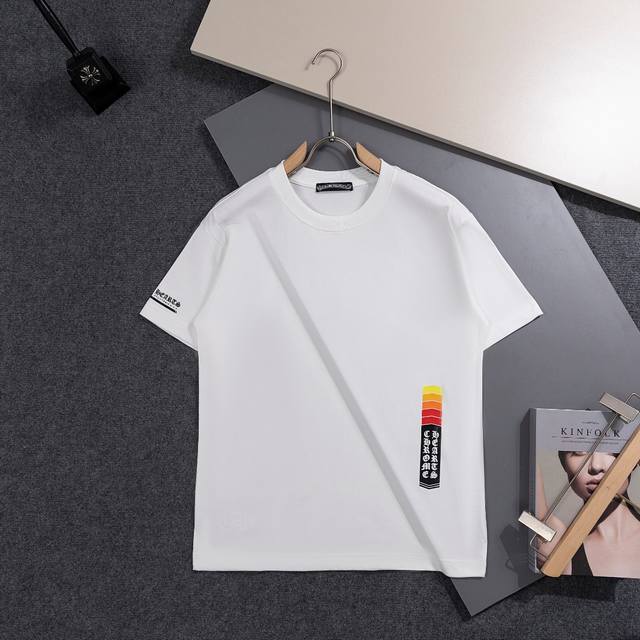 Chrome Hearte 克罗心Ch 25Ss迈阿密限定梵文 高端印花工艺 T恤短袖 轻奢主义男女同款 宽松版型 日常通勤穿搭必备单品正确版本欢迎对比详细特征