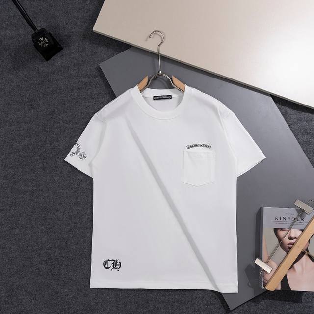 Chrome Hearte 克罗心Ch 25Ss迈阿密限定梵文 高端印花工艺 T恤短袖 轻奢主义男女同款 宽松版型 日常通勤穿搭必备单品正确版本欢迎对比详细特征