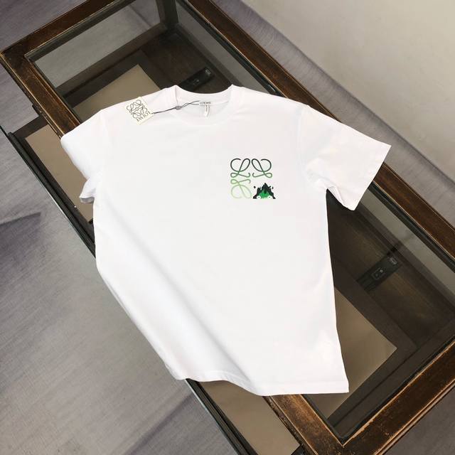 顶级版本 区别通货 25Ss 罗意威 夏季新款 重磅推出双纱纯棉面料短袖 春夏走秀款 个性独家款式 男女同款 采用进口定制定染面料 后领锁链底全包肩 过水不变形