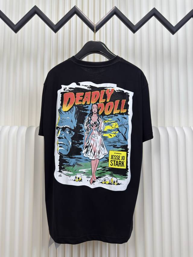 克罗心Chrome Hearts Deadly Doll 联名款短袖 正品开版-实体柜台-顶奢品质 秒杀市面一切版本 面料采用26织200克全棉材质 印花这里很