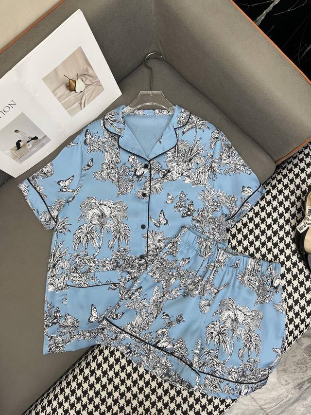 Dio* 25Ss新款长袖居家服套装 新图案印花面料 面料舒适透气 单色三码Smla807P
