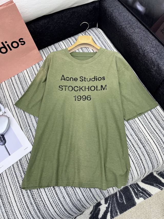 爆款现货 原单品质 Acne Stu *｜精致重工洗水破洞印花T恤 高级扎染 高订面料 亲肤透气舒适 标志性字母图案低调奢华 减龄少女时代！白富美必备神器！ 经