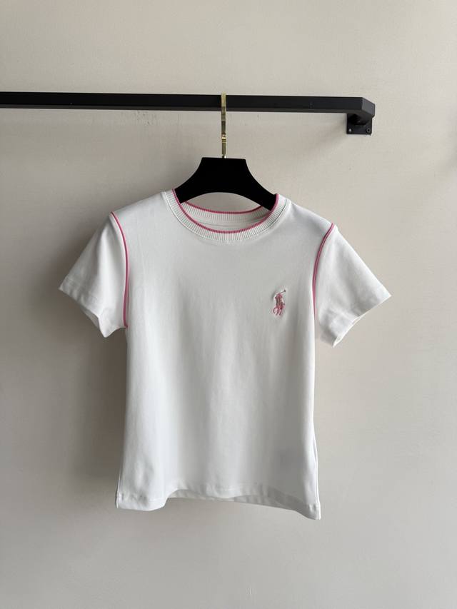 拉夫劳伦新款，拼色圆领短袖T恤，好舒服的面料ＳＭＬ.