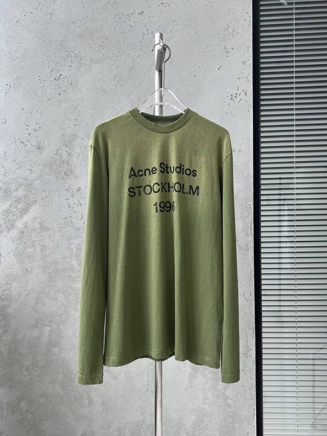 Acn1996长袖 做旧磨边工艺，100%棉130G克重，领口袖口下摆全部做旧处理，宽松版型，男女同款 夏天穿非常清爽 Size：S M L