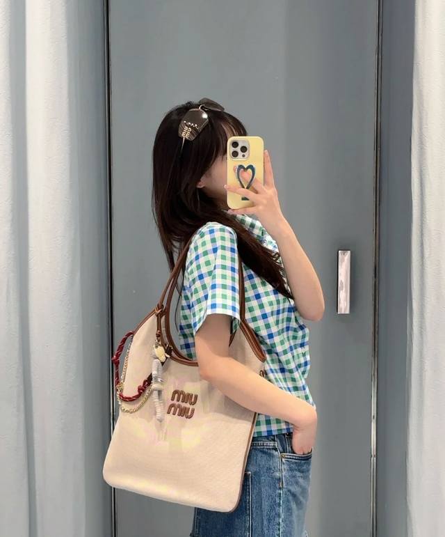 Miu 25新款格子短袖衬衫 棉质面料 绿色和蓝色撞色格子短袖衬衫元气十足 明亮色系超赞～是夏天的颜色呀绿格Sml