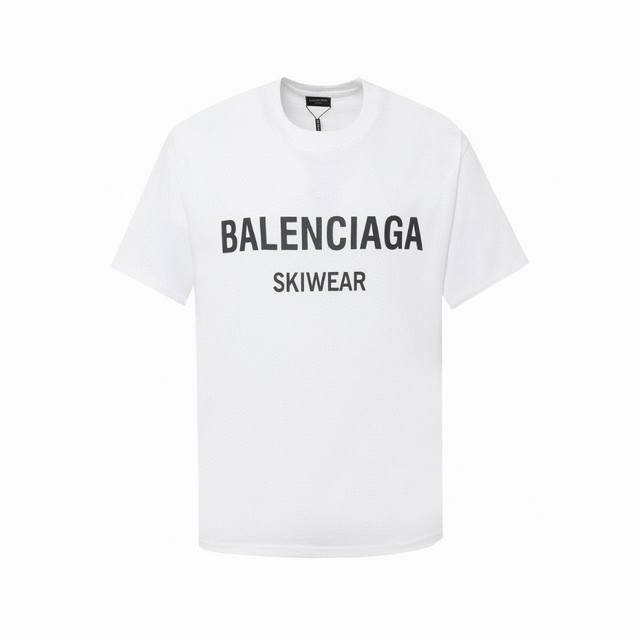 Balenciaga巴黎世家 全进口康利直喷工艺印花短袖T恤 新面料 新版型 独家定织定染高克重面料 质感柔软舒适 Os落肩宽松版型 春夏最新砖柜同步 男女同款