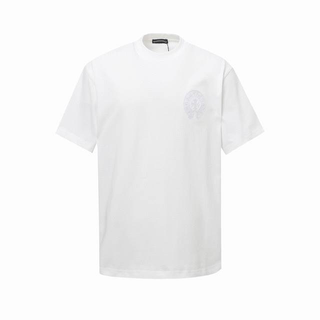 Chrome Hearts*克罗心 2025春夏新款交叉真空绣花工艺短袖T恤 独家定织定染高克重紧密精梳棉面料Os落肩宽松版型 春夏最新砖柜同步 男女同款 颜色