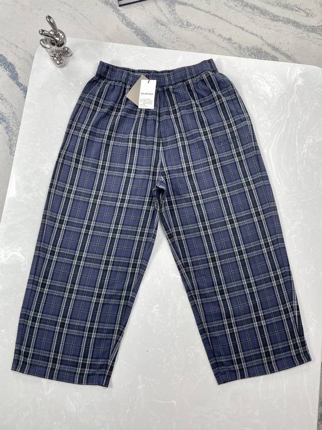 高版本 Balenciaga -巴黎世家-25Ss新款格纹法兰绒长裤 Size:Xs-L