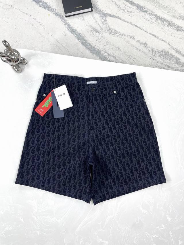 高版本 Dior-迪奥-25Ss新款蛇年限定刺绣暗纹短裤套装 Size:Xs-L