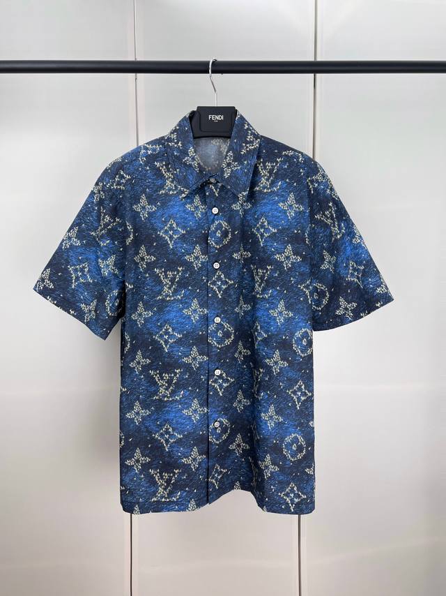 Lv路易帆船老花印花短袖衬衫 S M L Xl