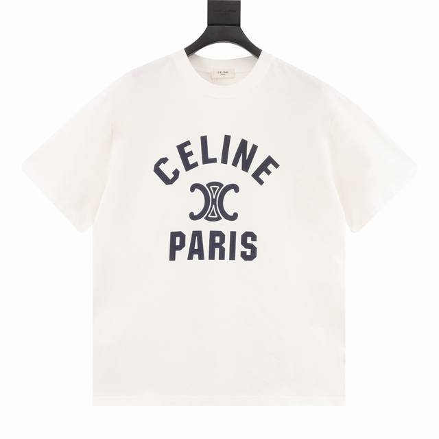 款号Y783 Celine 赛琳 24Ss 经典字母Logo印花短袖 定织洗水250G面料，棉感舒适，下水不变形 海外专柜同步，微落肩宽松版型，可盐可甜，超百搭