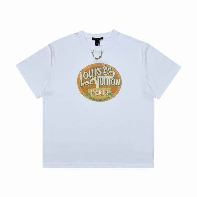 Lv 巴黎旅行印章链条短袖 尺码Xs-L