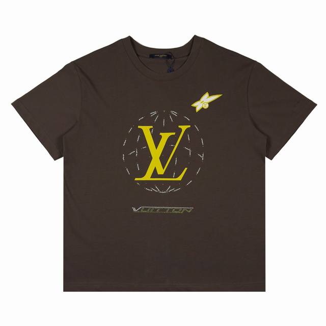 Lv 25春夏款 烫钻地球仪短袖 码数Xs-L
