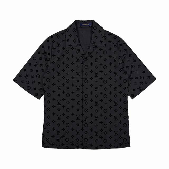 Lv 满印植绒老花短衬衫 码数Xs-L