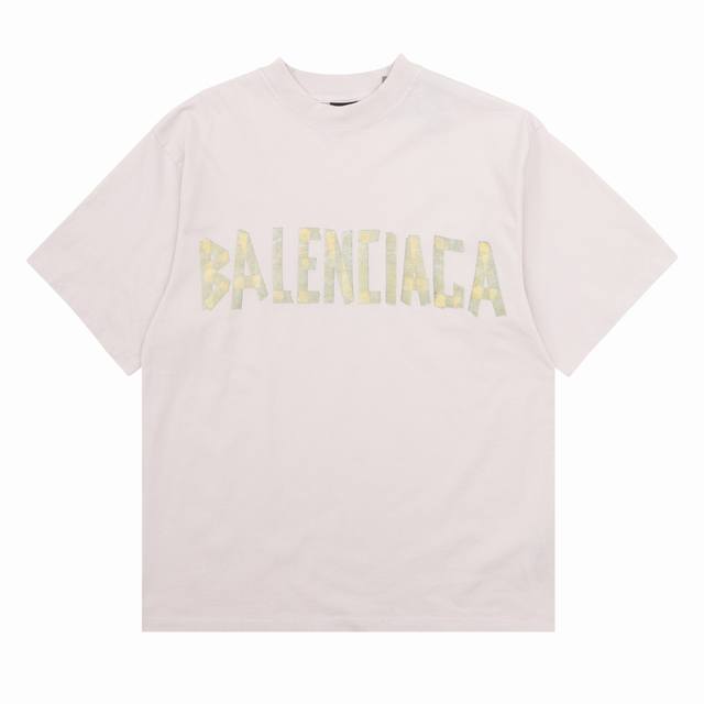 Balenciag* 巴黎 美纹纸胶带印花短袖 尺码Xs-L