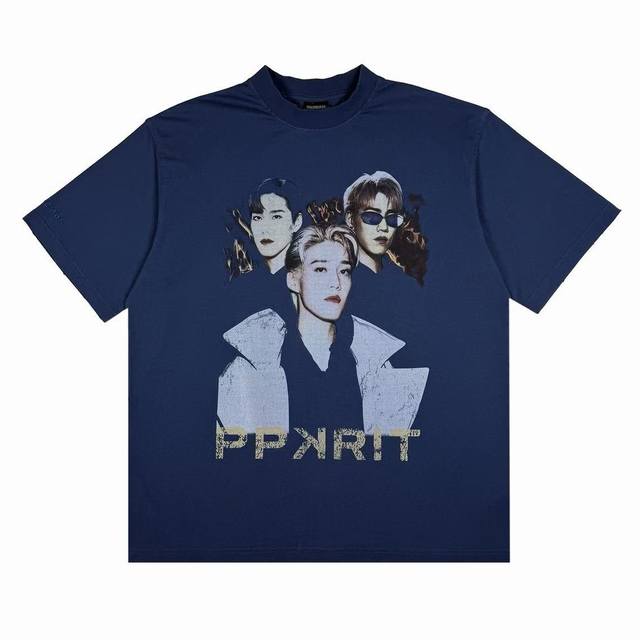 Balenciag* 巴黎世家 人像系列 Pp Krit印花短袖 码数Xs-L