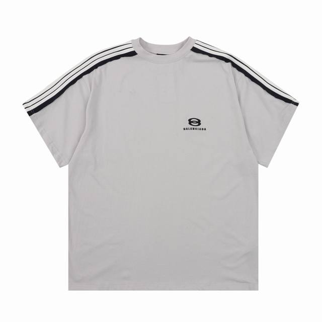 Balenciag* 巴黎世家 Unity Sports Icon 双环刺绣拼色条纹短袖 码数Xs-L