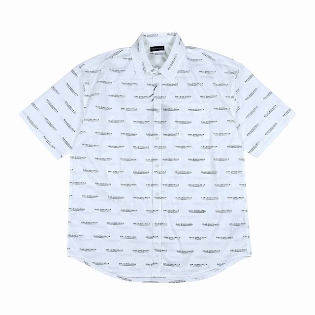 Balenciag* 巴黎世家 弹幕字母印花衬衫 码数Xs-L