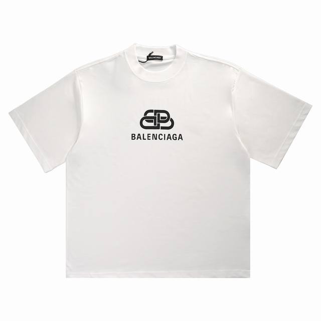 Balenciag* 巴黎世家 经典锁扣双B印花短袖 廓形裁剪 码数Xs-L