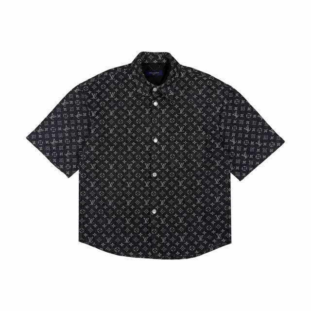 Lv 提花满印牛仔短衬衫 码数Xs-L