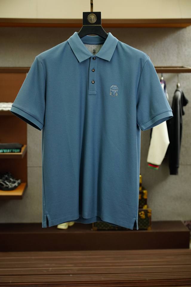 Bc-2025Ss夏季新款翻领Polo衫 Bru**Llo Cuci**Lli 男士短袖！ Bc家材质讲究的同时 整体的设计颇具时尚感 今天推荐他家百搭经典Po