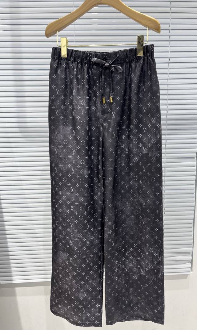 路易 早春款阔腿裤 真丝斜纹绸，晕染渐变色系，松紧腰休闲百搭！ 040 S-Xl