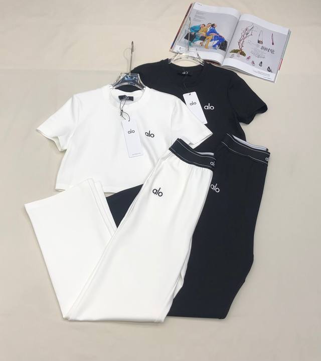 2025夏季新款套装 字母刺绣装饰 简约大方 休闲款 两色Sml