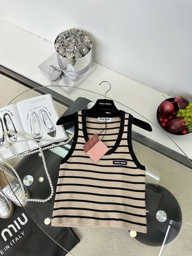 25Ss 缪家条纹针织小背心 百搭单品王1 Size S M L