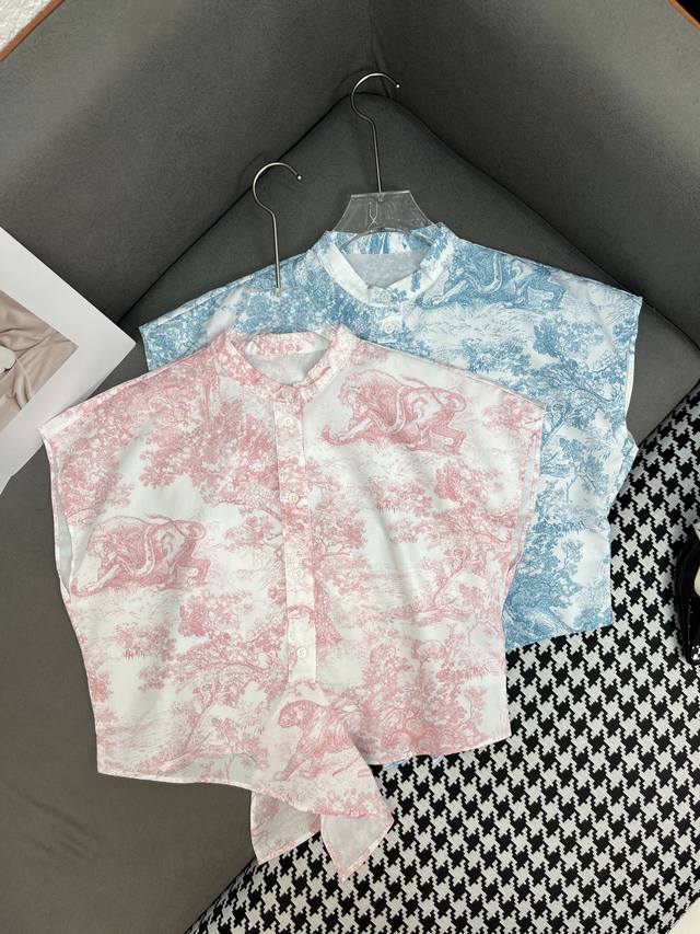 Dio* 25Ss新款无袖衬衫 丛林花印花面料 高品质 两色三码Sml