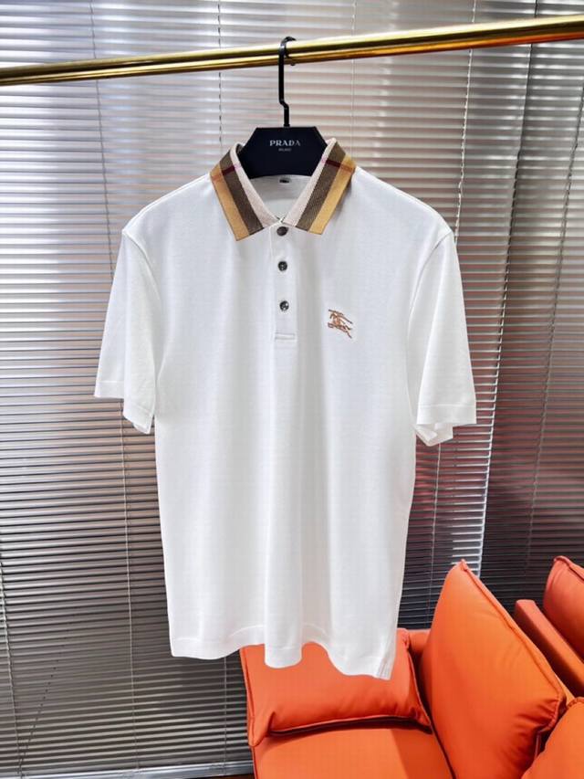 Burberry 巴宝莉2025Ss 春夏新品男士棉质 针织短袖翻领T恤Polo衫， 高奢内敛低调，轻松驾驭不挑人 裁剪精细完美，经典颜色上身很显精气神，多种风
