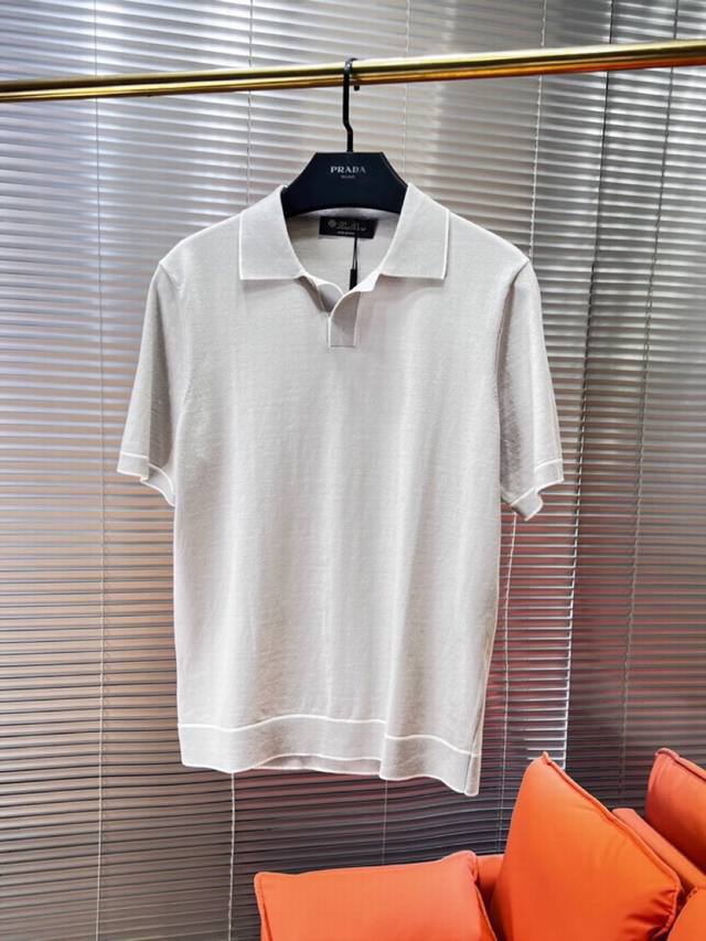 Loro Piana 诺悠翩雅 Lp2660Ss 春夏新品， 男士棉质 针织短袖翻领T恤Polo衫， 精梳棉混纺面料，高奢内敛低调，轻松驾驭不挑人 裁剪精细完美