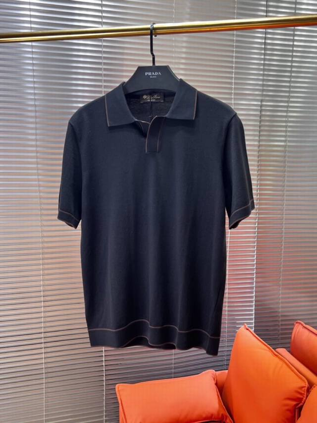 Loro Piana 诺悠翩雅 Lp2660Ss 春夏新品， 男士棉质 针织短袖翻领T恤Polo衫， 精梳棉混纺面料，高奢内敛低调，轻松驾驭不挑人 裁剪精细完美
