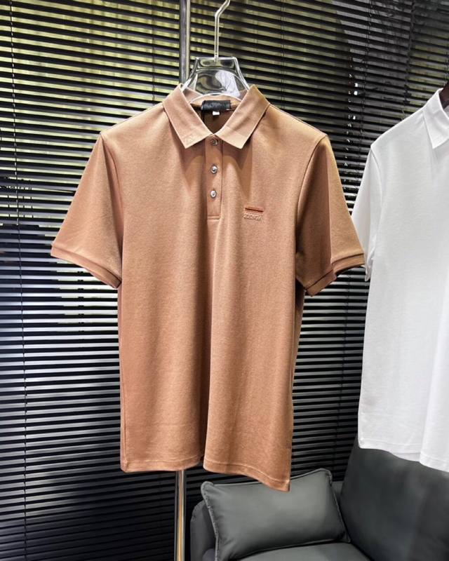 Ermenegildo Zegna 杰尼亚2025Ss 春夏新品 男士棉质针织短袖翻领T恤Polo衫，奢内敛低调，轻松驾驭不挑人 裁剪精细完美，经典颜色上身很显