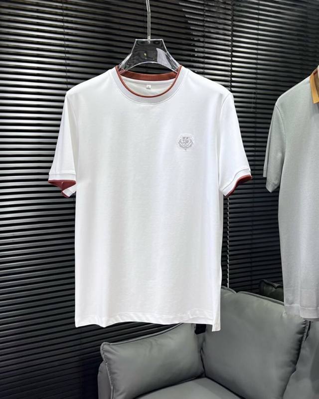 Loro Piana 诺悠翩雅Lp2660Ss 春夏新品 男士棉质针织短袖圆领T恤衫， 高奢内敛低调，轻松驾驭不挑人 裁剪精细完美，经典颜色上身很显精气神，多种