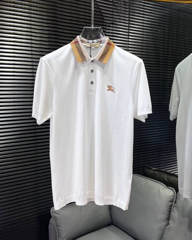 Burberry 巴宝莉2025Ss 春夏新品男士棉质 针织短袖翻领T恤Polo衫， 高奢内敛低调，轻松驾驭不挑人 裁剪精细完美，经典颜色上身很显精气神，多种风