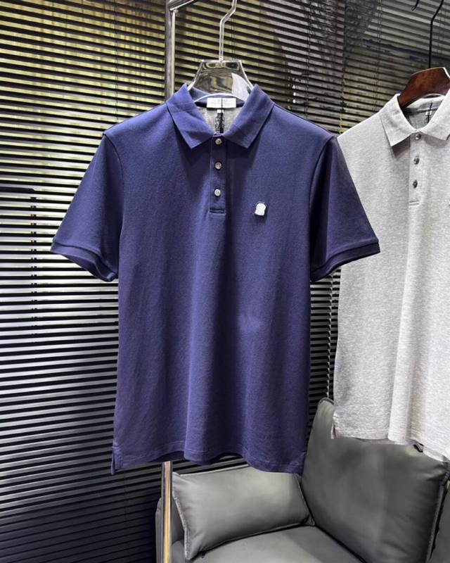 Brunello Cucinelli Bc 2025Ss 春夏新品 男士棉质短袖翻领T恤Polo衫， 高奢内敛低调，轻松驾驭不挑人 裁剪精细完美，经典颜色上身很