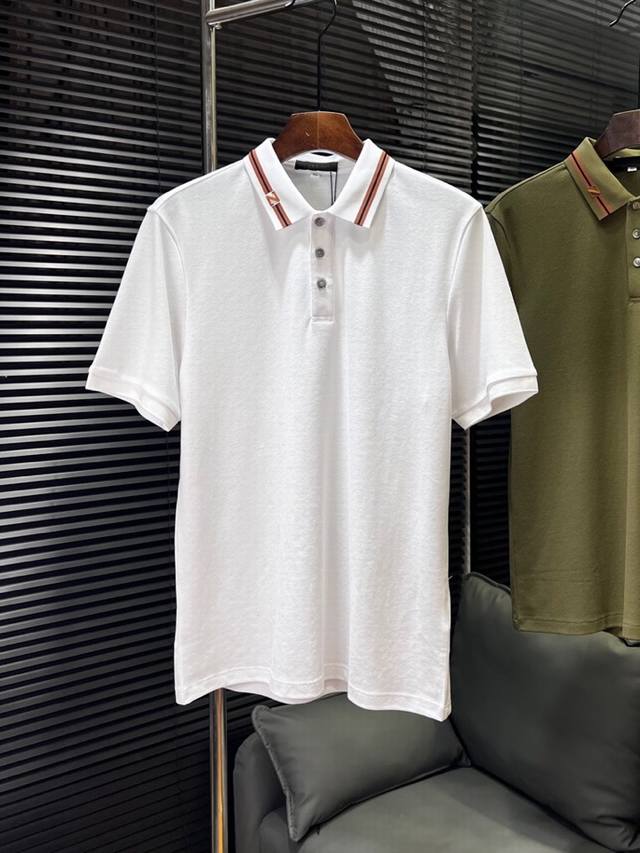 Ermenegildo Zegna 杰尼亚2025Ss 春夏新品短袖翻领T恤，男士棉质Polo针织衫， 高奢内敛低调，轻松驾驭不挑人 裁剪精细完美，经典颜色上身